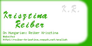 krisztina reiber business card